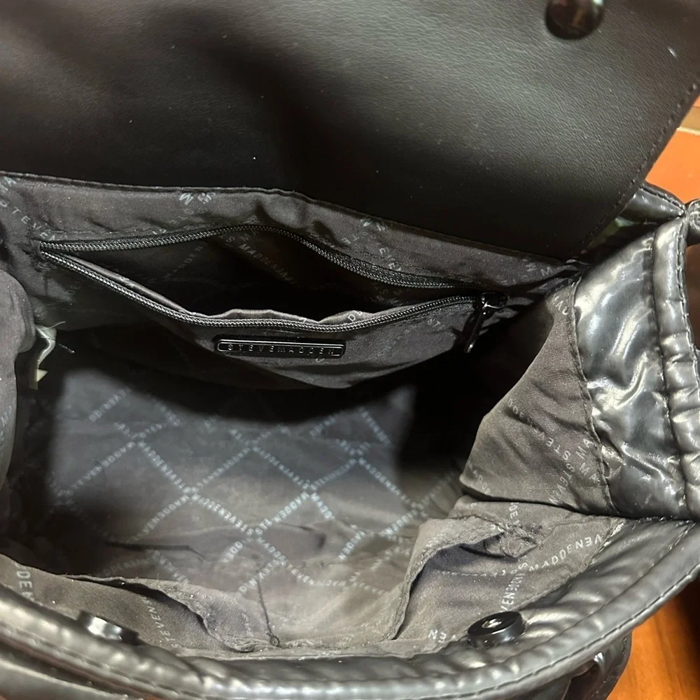 Steve Madden Black Structured Tote Bag - Picture 4 of 12